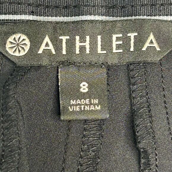 Athleta Women's Size 8 Tribeca Crop Wide Leg Pant Snap Hems Black 281969 - Picture 6 of 7